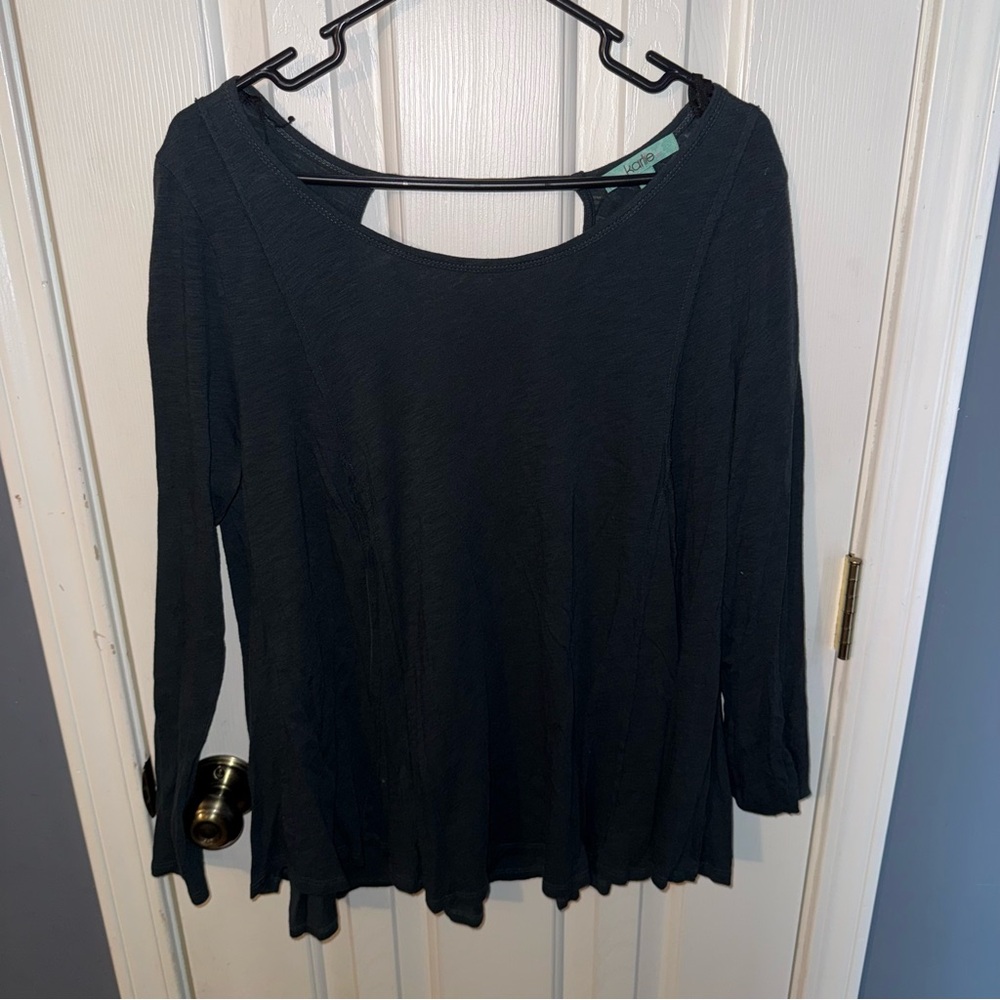 Karlie Dark Green Long Sleeve Top